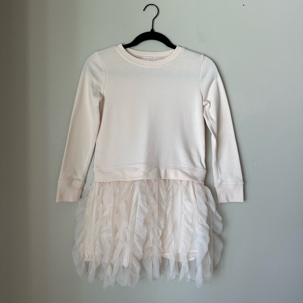 Girls' Tule Skirt Sweatshirt Dress